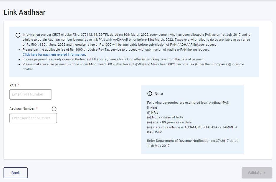 How to link PAN with Aadhaar card ?